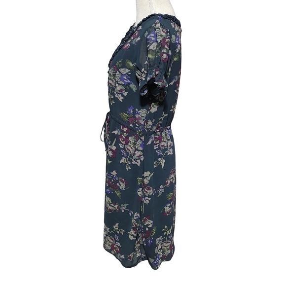 CONVERSE Mini Dress Womens Medium Floral Y2K Empire Waist Babydoll Grunge Skater - Picture 6 of 15